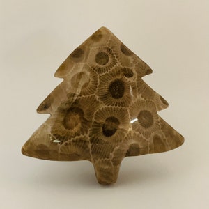 Petoskey Stone Tree shaped Cabinet Knob - Dresser Knob - Kitchen Cabinet Knob - Bathroom Vanity - Decorative Knob - Linen Closet
