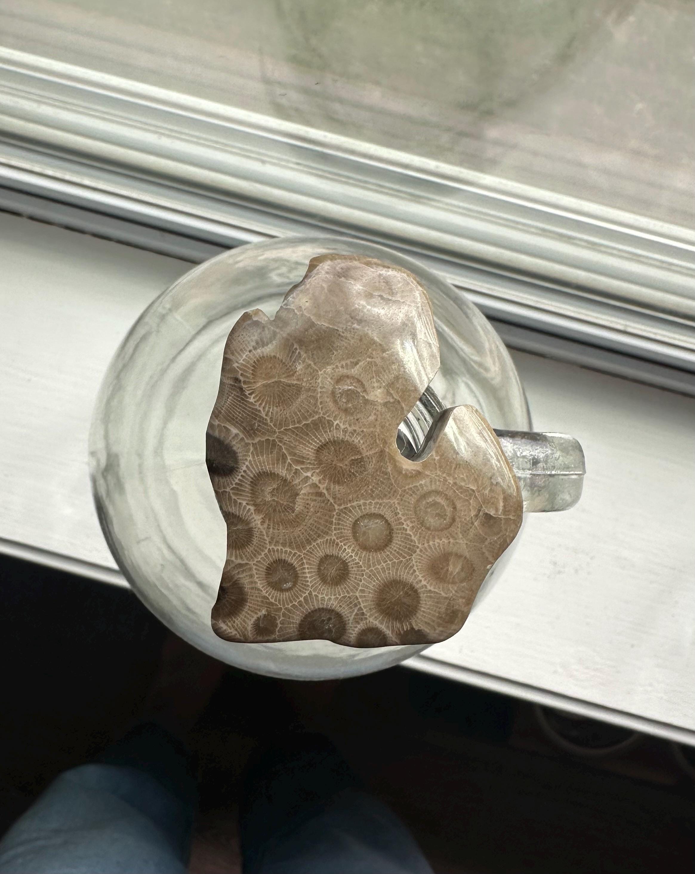 Petoskey Stone  Michigan Shaped Wine Stop (A)