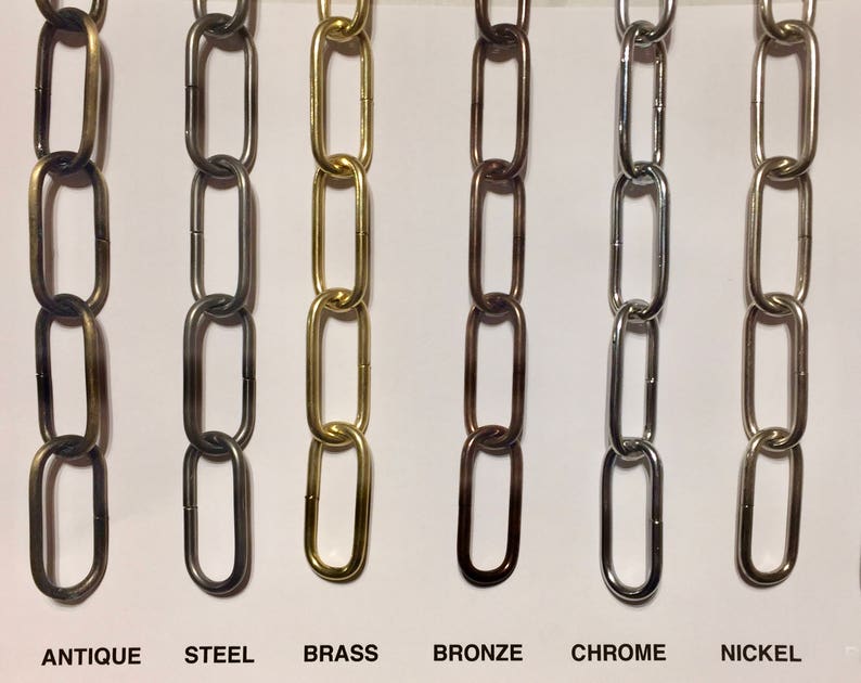Heavy Duty Chandelier Link Chain in Antique Steel Brass Etsy