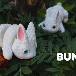 Cute Articulating Bunny by Zou3d / Easter Desk Pet Rabbit great for Animal Lovers 3d Printed