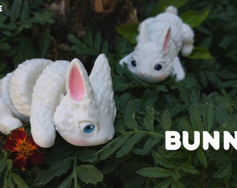 Cute Articulating Bunny by Zou3d / Easter Desk Pet Rabbit great for Animal Lovers 3d Printed