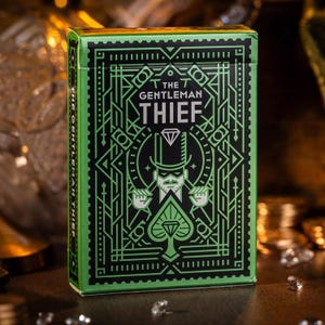 Carte da gioco Gentlemen Thief - Verde smeraldo - Illustrazione personalizzata