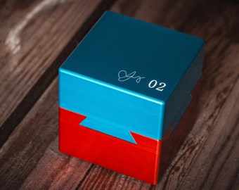 Dovetail Cube Puzzle (#2) - Gorgeous Collectable Metal Puzzle