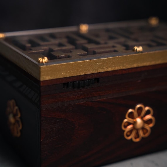 Labyrinth Puzzle Box - Luxury Handmade Wood Secret Box - Etsy