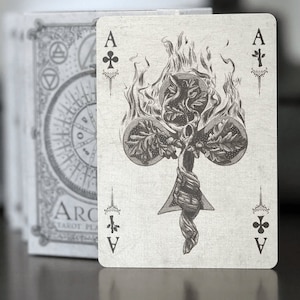 Arcana Tarot Playing Cards - Hand Illustrated Poker Size Deck
