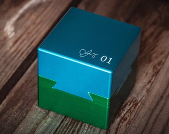 Dovetail Cube Puzzle (#1) - Gorgeous Collectable Metal Puzzle