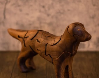 Handmade Labdrador Retriever Puzzle - Stunning Puzzle Made from Walnut