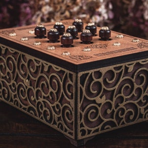 Planet Puzzle Box - An elaborately decorated antique style puzzle