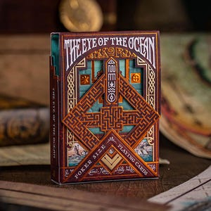 Cartas de Baralho Eye Of The Ocean: Edição Gibborim - Arte ilustrada personalizada, Baralho Dourado