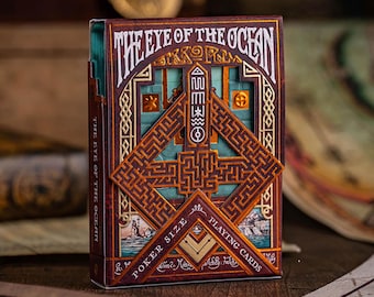 Eye Of The Ocean Playing Cards: Gibborim Edition - Custom illustrated Artwork, Gilded Deck