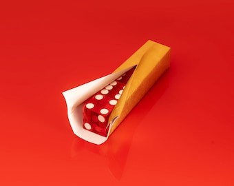 Stok met 5 rode craps-dobbelstenen van casinokwaliteit, 19 mm acryldobbelstenen