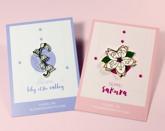 Chopin and Seimei Enamel Pins (2018 Olympic Season)