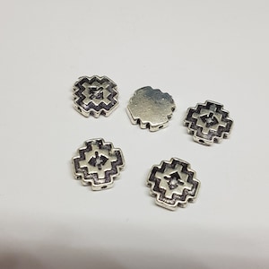 Silver intermediate parts 925, native style, slightly blackened, solid and high quality