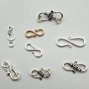 S-haken 925 zilver, sluitingen, sluitingen voor kettingen en armbanden
