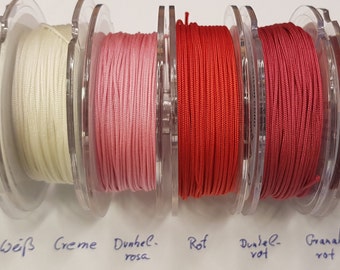 Perlfaden, geflochtene Nylonschnur, Griffin, 25m (Braided Nylon Cord) 20 Farben, 4 Stärken auch für Makramee-Arbeiten