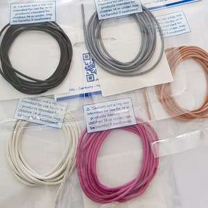 Leather straps from Griffin, diameter 1.3/ 2 mm, length 1 m, cow and goat various colors, German production