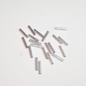 Röhrchen, Distanzperlen, Zwischenteile echt Silber 925er, diamantiert, DIY Ketten, Armbänder, Malas, aufnähen, in 2 Größen