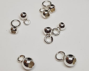 Endkapseln, Kapseln,  Silber und Doublé , zur professionellen Befestigung von Verschlüssen an Perlketten, jetzt auch mit extra dicker Öse