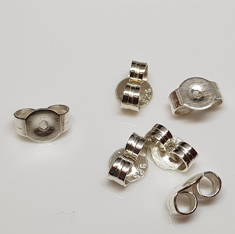 Ear nuts, ear stud closures 925 silver, 3 variants, real silver without nickel image 2
