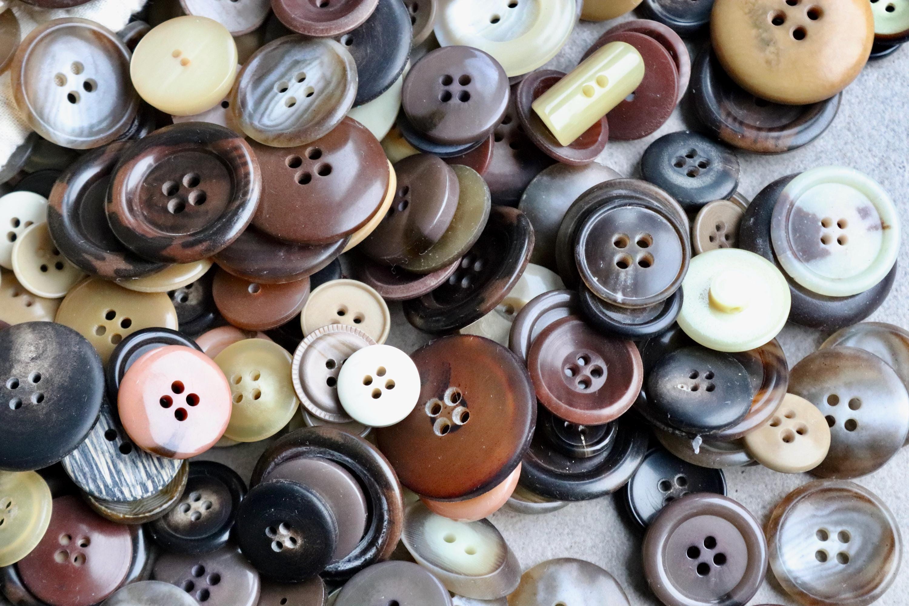 Nub Button 1 Kg Brown Vintage Buttons - Etsy