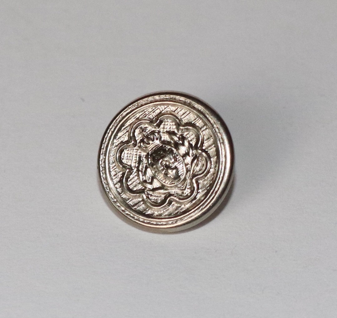 10 Vintage Buttons Made of Metal Etsy