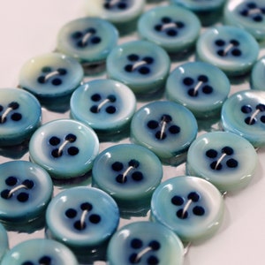 36 botões antigos de madrepérola 15 mm