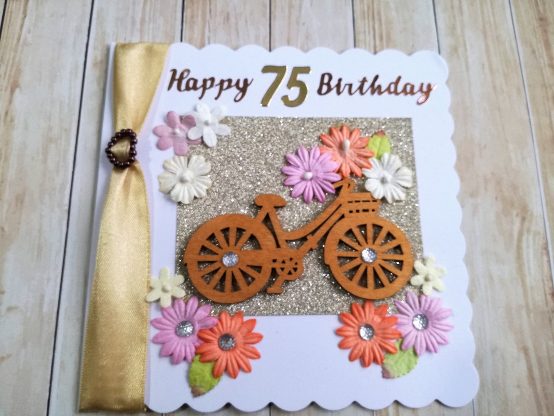 75th Birthday card gift for woman 50th 55th 60th 65th 70th