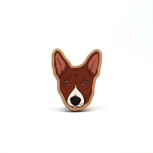 Dog pin, wooden custom unique made to order photo dog pet pin, pet dog owner gift, handmade pin personalized