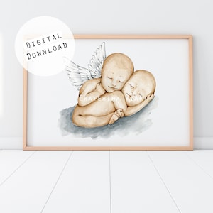 Angel Baby Loss Keepsake Gift for Mom Family Twins Newborn Stillbirth Memorial Miscarriage Gift Personalised Baby Loss