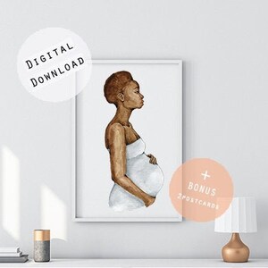 Watercolor Pregnant illustration Motherhood Wall Art Nicu Illustration Maternity Poster Motherhood Decor Kids Room Decor