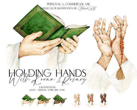 Quran and Rosary PNG: Islamic Art, Commercial Use (Digital Download A3, 300 dpi)