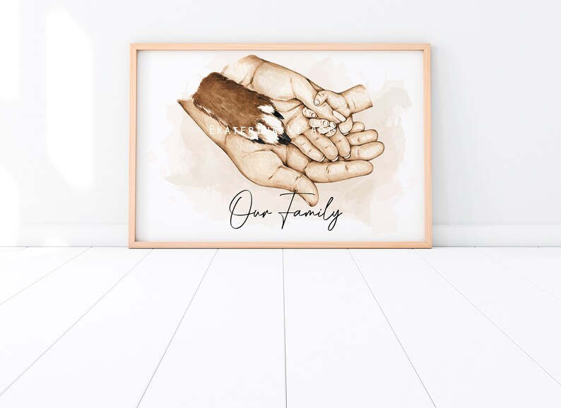 Nuestra Familia Tomado De La Mano Mama Papa Me Familia Etsy