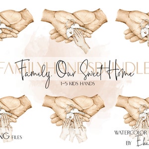 Commercial License Our First Home Family Lovers and 1-5kids Hands Couple Lover Holding Hands