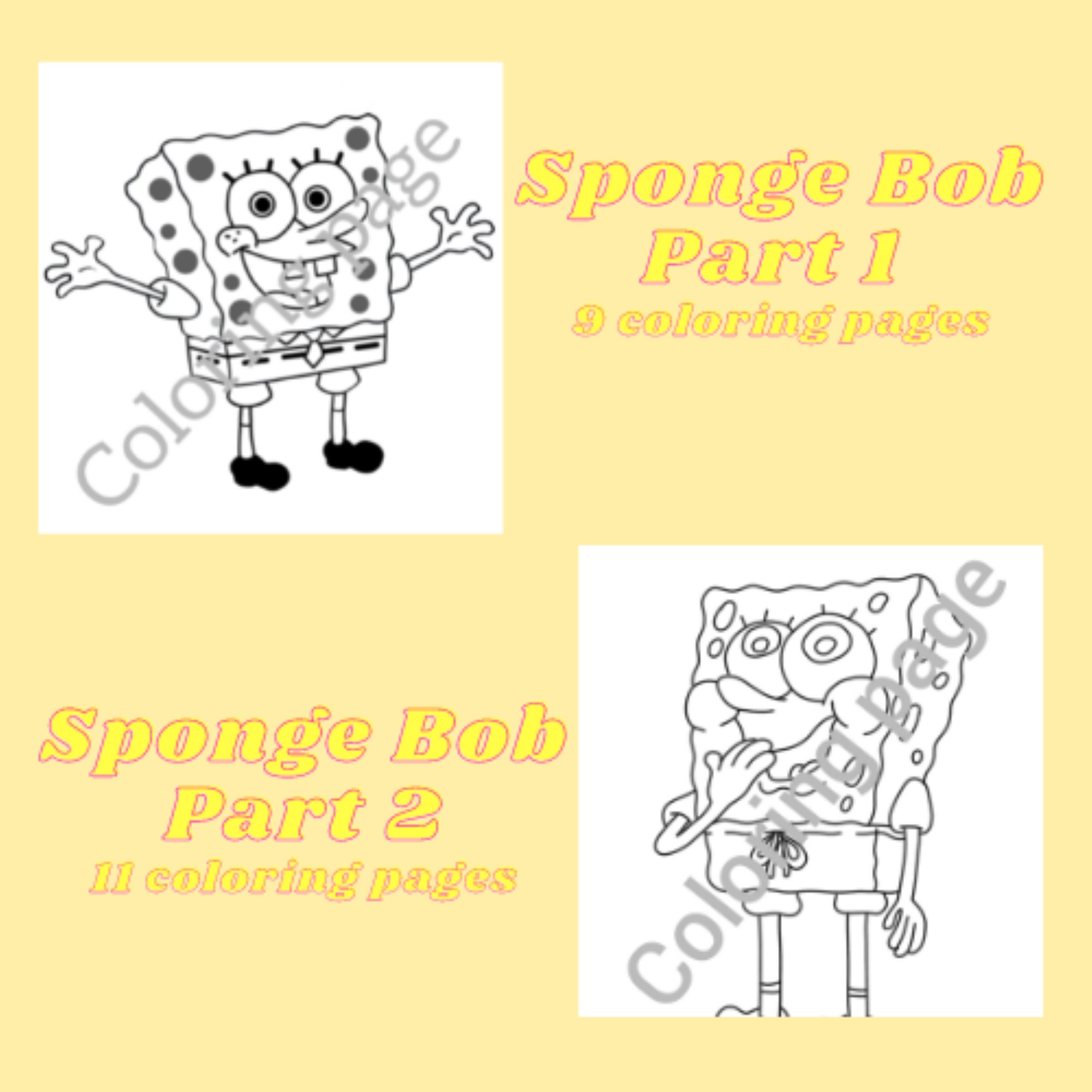 spongebob squarepants coloring pages in grayscale