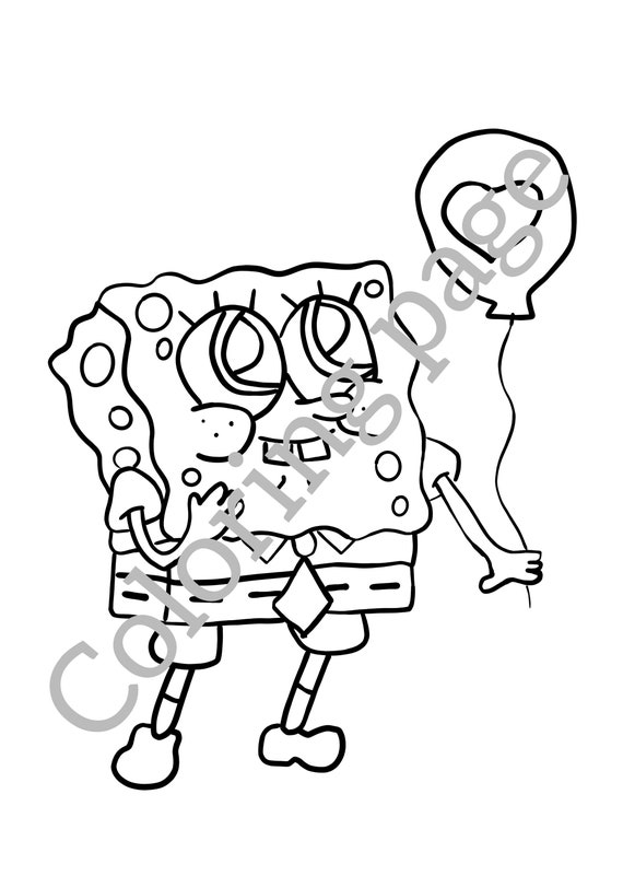 spongebob squarepants coloring pages in grayscale