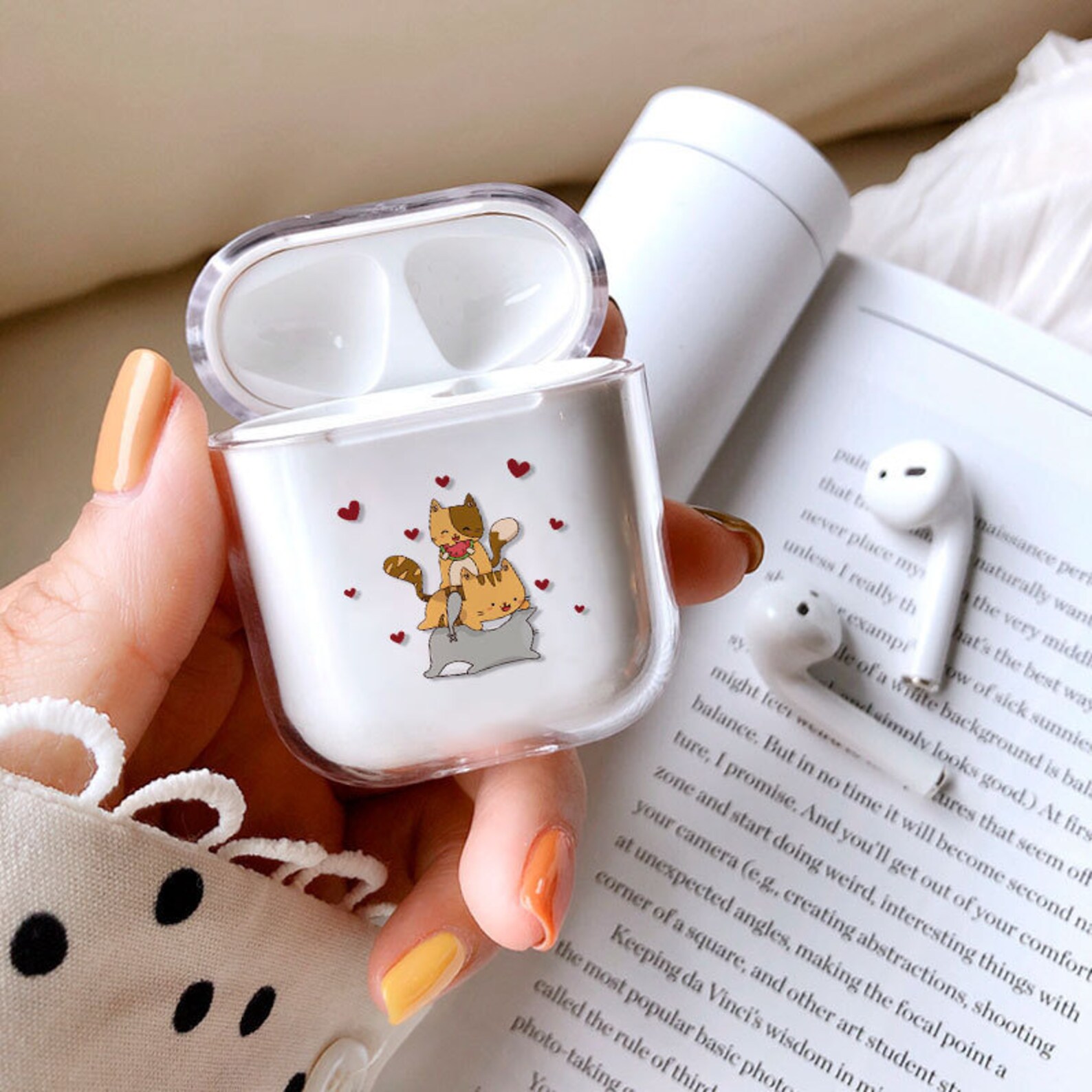 Airpods Clear Case Cute Cats AirPod Sleeve Plastic Holder Etsy