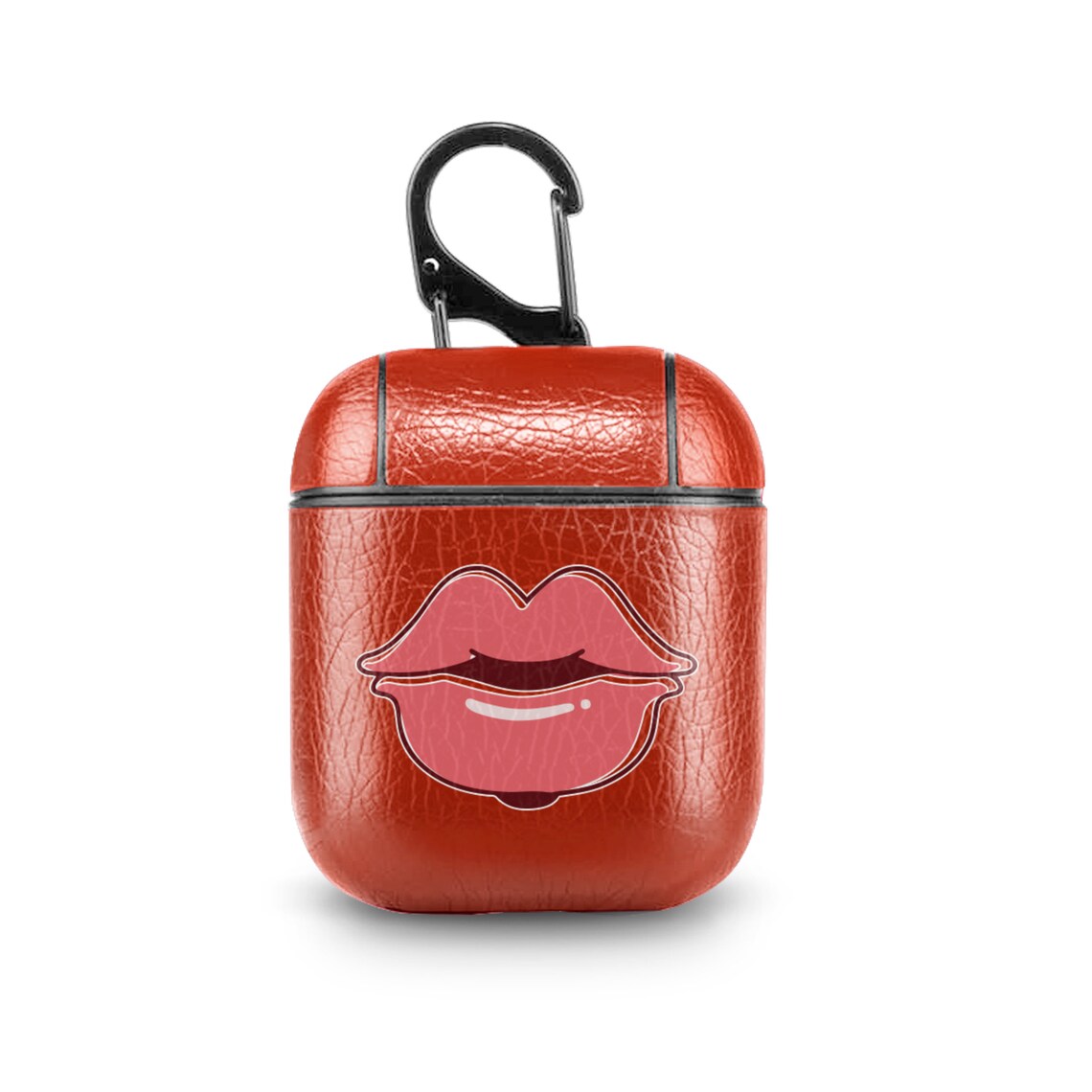 Lips Pink Lipstick Art Leather Airpods Case Airpod Cases for Etsy