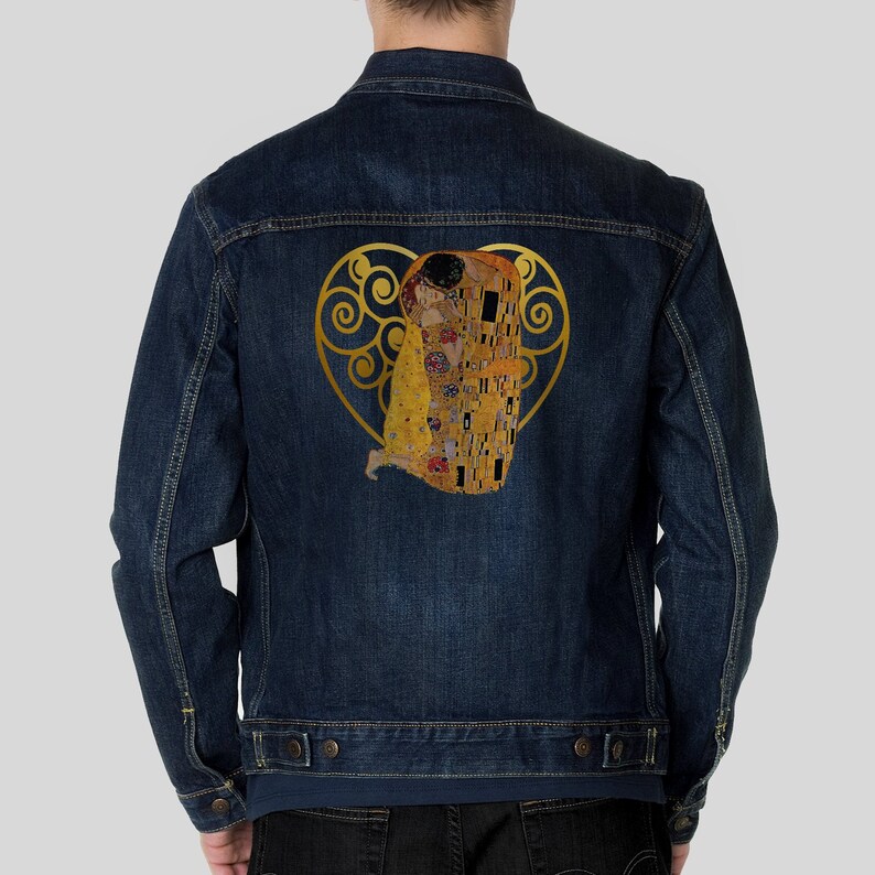 Men/'s Denim Jacket Famous Panting Print Aesthetic Clothing Vintage Jacket Jean Jacket Rose Print Custom Print Jeans Trucker Jacket YG1276