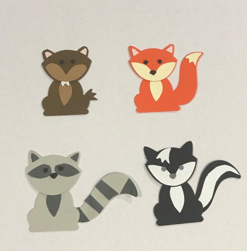 Paper Punch Die Cut Animal Critters Woodland Creatures & Etsy