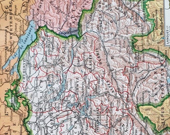 アフリカ地図 オリジナルヴィンテージポスター アンティーク本格