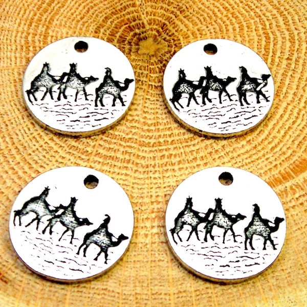 3 kings  Christmas charms dia de reyes three kings day lot of 4 pieces