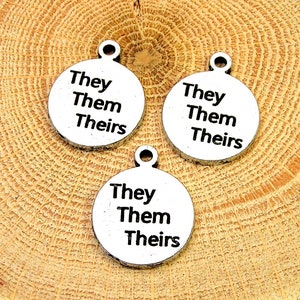They Them Their charms lot of 3 pieces