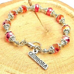 Chingona crystal bracelet choose your color  Bad ass latina