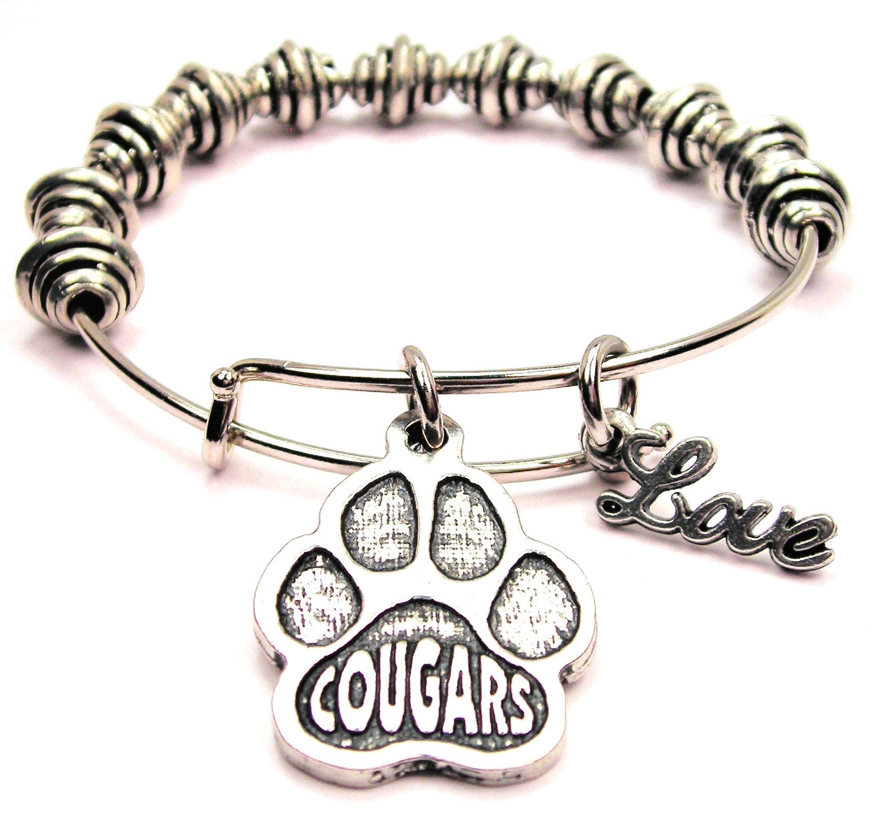 paw print bangle bracelet
