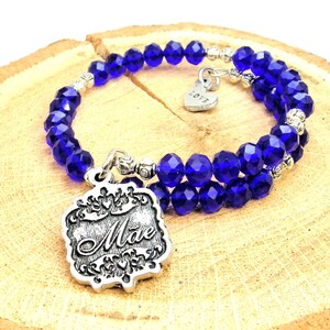 Mae Mom in Portuguese  crystal wrap bangle choose your color one size fits all