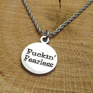 Fuckin Fearless  Stainless Steel rope necklace