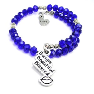 Bougie Beautiful Blessed crystal wrap bangle choose your color one size fits all