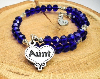 Aunt crystal wrap bangle choose your color one size fits all