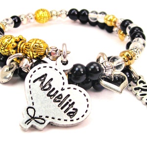 Abuelita love wrap  gold and silver bracelet