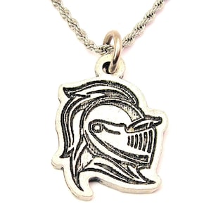 Knight school mascot Stainless Steel rope necklace